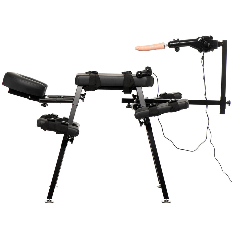 XR Brands Obedience Bench With Sex Machine - Black