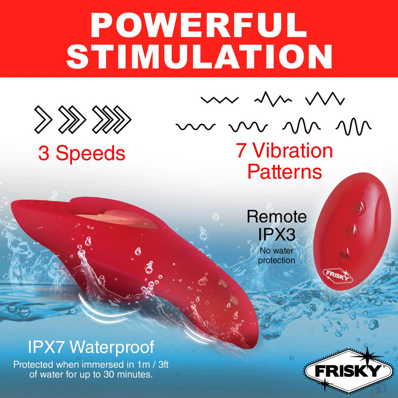 XR Brands Love Connection Silicone Panty Vibe With Remote Control - Red