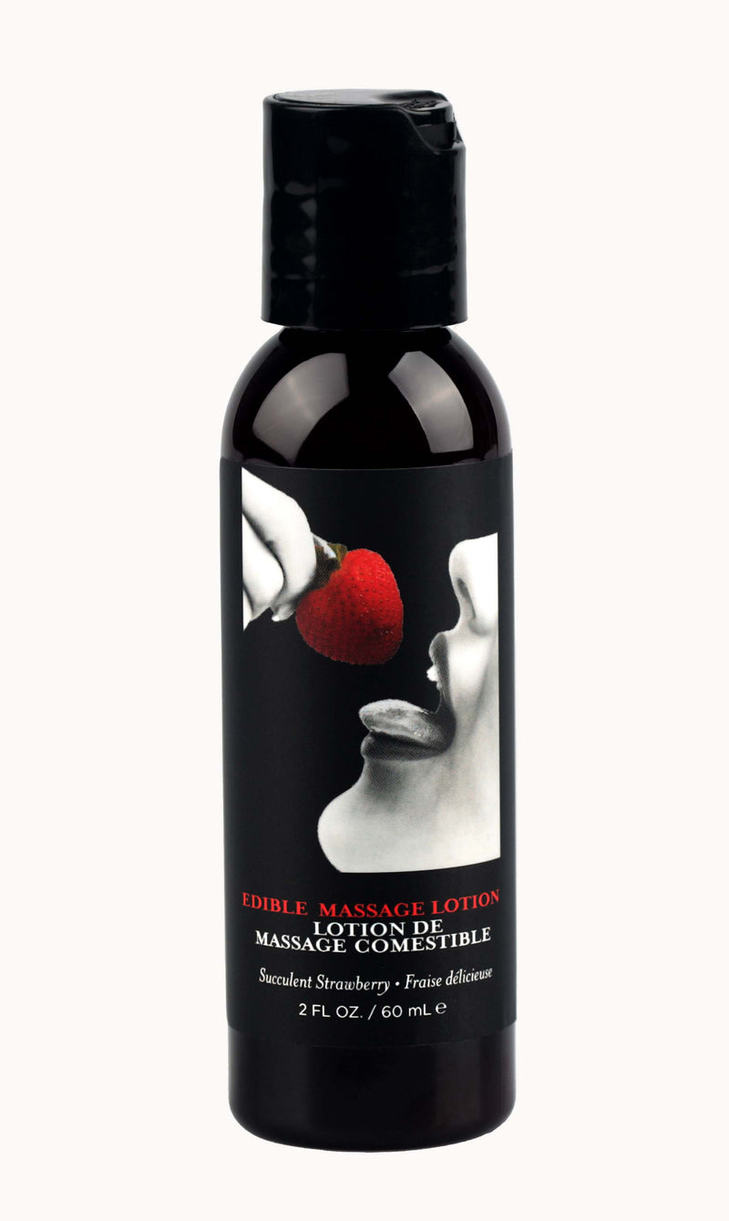 Earthly Body Edible Massage Lotion - Strawberry - 2 Fl. Oz.