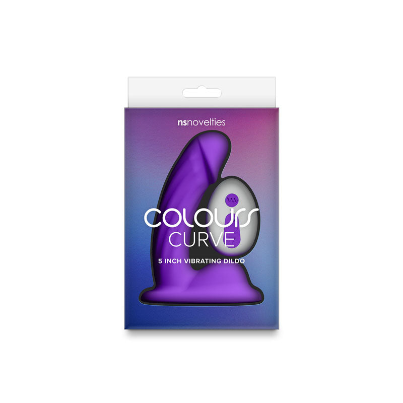 nsnovelties Colours Curve Vibrating 5" Dildo - Purple