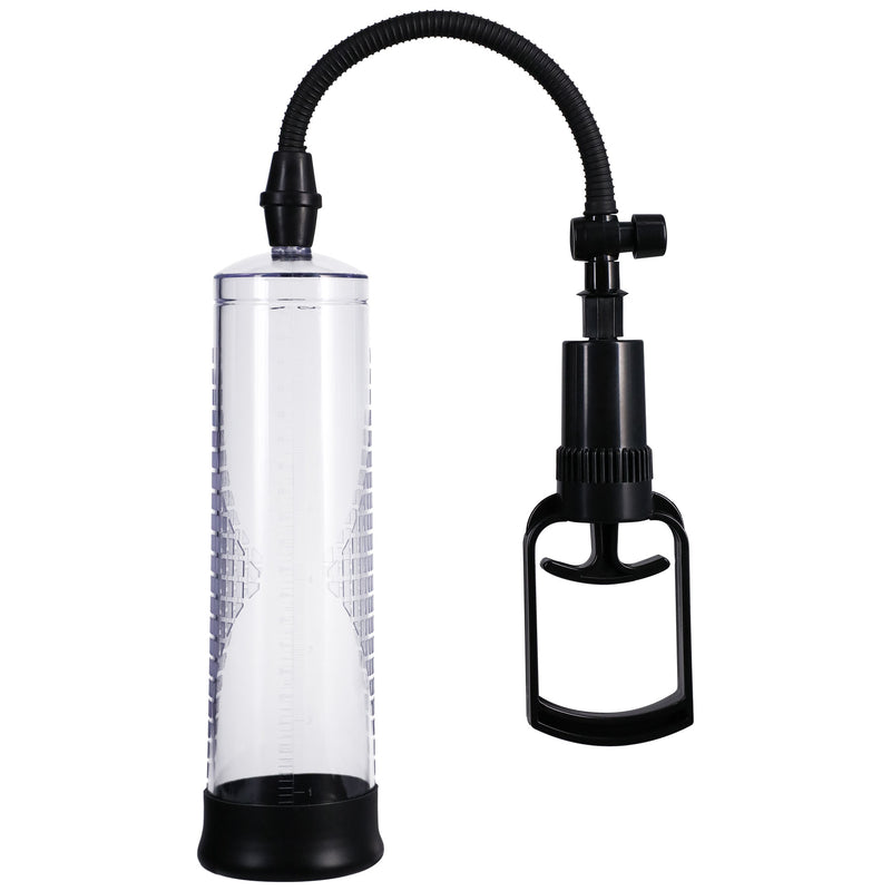 Doc Johnson Rock Solid - Beginner Penis Pump - Black/Clear - Penis Pump - With EZ Grip Pull Handle
