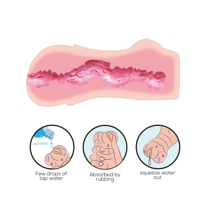 Pretty Love Crazy Bull No Lube Masturbator Sleeve - Realistic Pussy Skin-Like Texture - Stroker Masturbator - Realistic Pocket Pussy