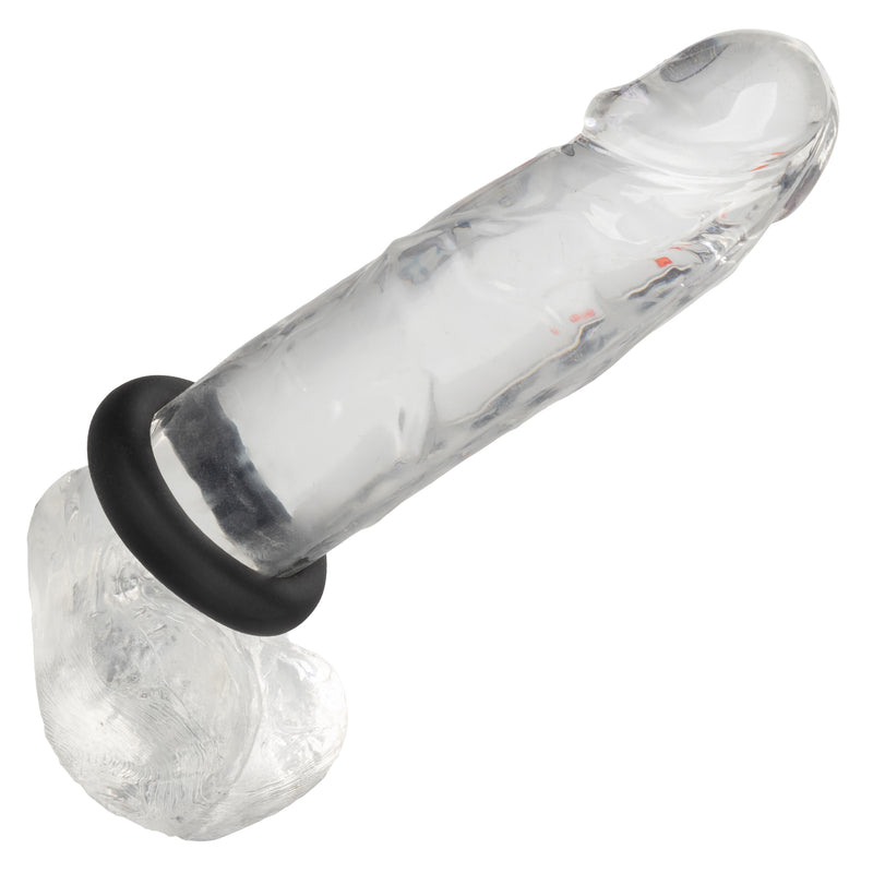 CalExotics Alpha Liquid Silicone Prolong Medium Ring - Black