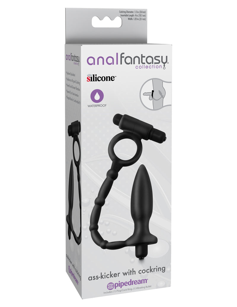 Pipedream Anal Fantasy Collection Ass Kicker With Cockring - Black