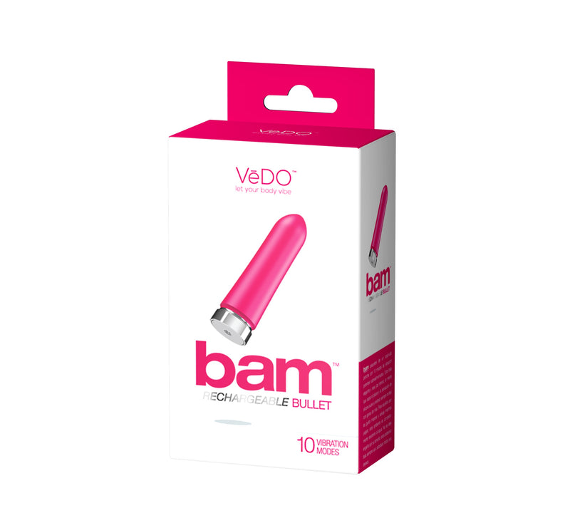 VeDO Bam Rechargeable Bullet - Hot in Bed Pink