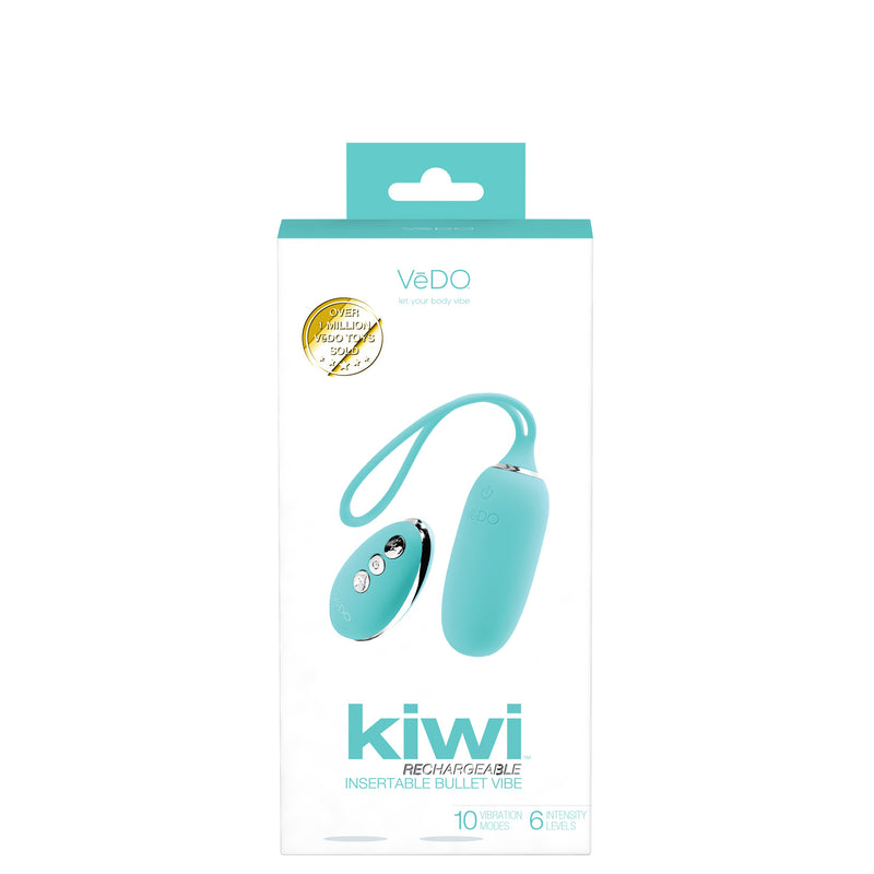VeDO Kiwi Rechargeable Insertable Bullet - Tease Me Turquoise