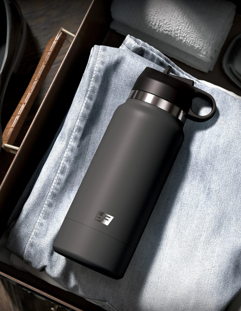 Pipedream Fuck Flask - Secret Delight - Grey Bottle - Light - Realistic Stroker Masturbator - Canister Masturbation Cup
