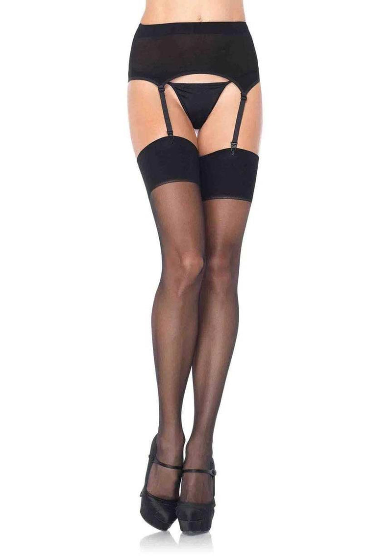 Leg Avenue Zara Garter Belt and Stocking - One Size - Black