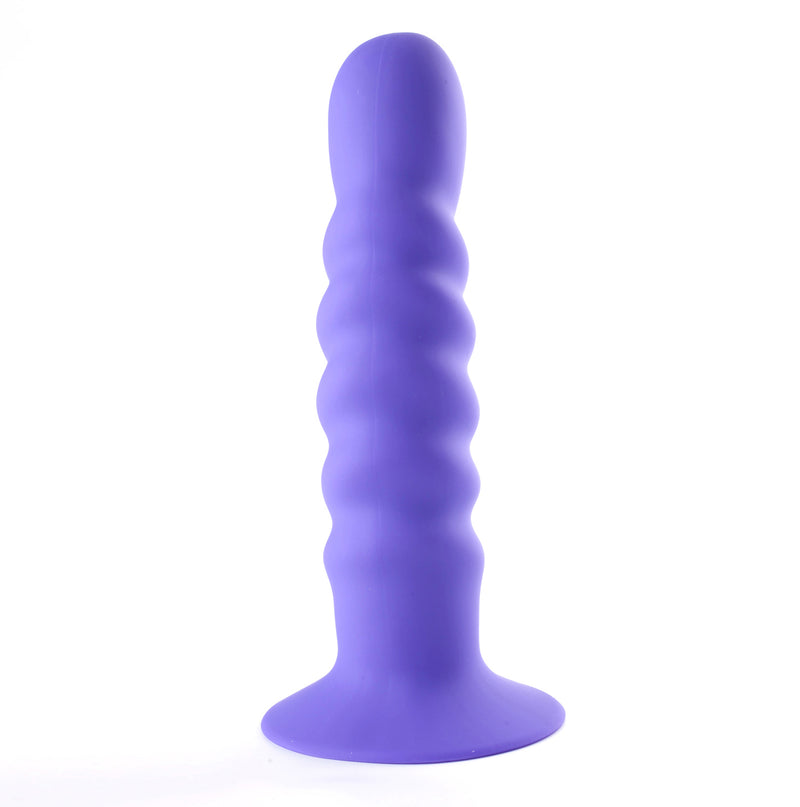 Maia Toys Kendall Silicone Dong Swirled Satin Finish - Neon Purple