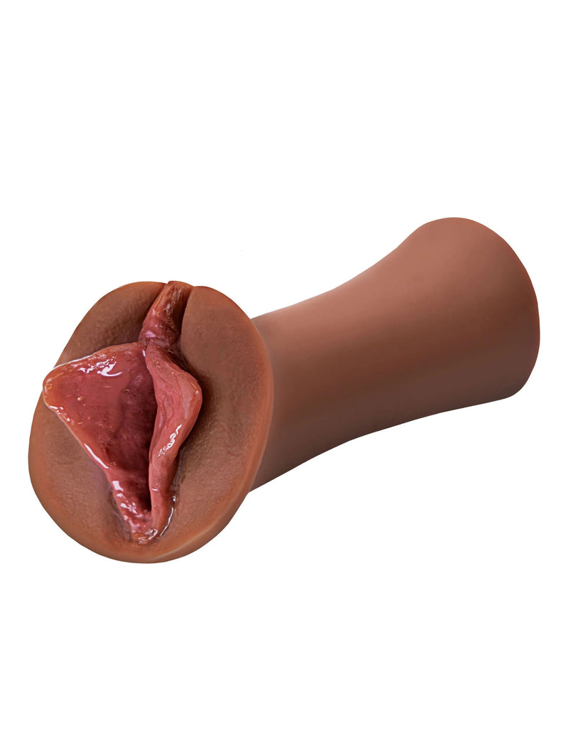Pipedream Extreme Wet Pussies - Luscious Lips - Brown - Stroker Masturbator - Realistic Pocket Pussy