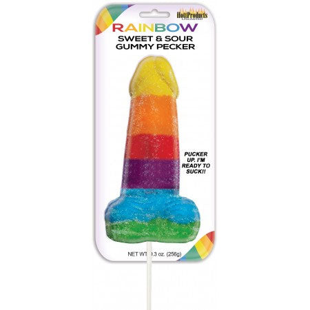 Hott Products Rainbow Sweet & Sour Gummy Pecker
