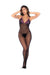 "Whispered Lace Fishnet Bodystocking - Os - Black/purple GE-1122BPOS"