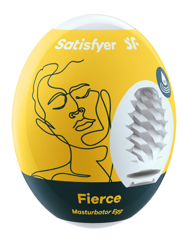 Satisfyer Masturbator Egg - Fierce - Yellow - Stroker Masturbator - Mini Stroker