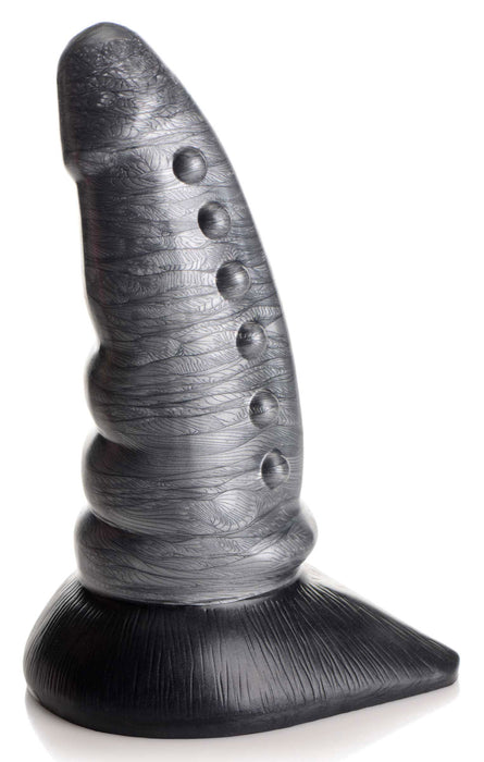 "Beastly Tapered Bumpy Silicone Dildo - Silver CC-AG878-SLV"