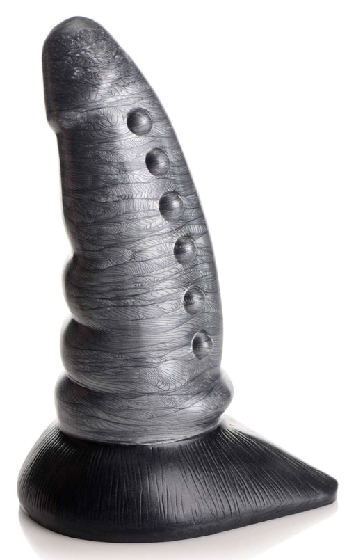 "Beastly Tapered Bumpy Silicone Dildo - Silver CC-AG878-SLV"