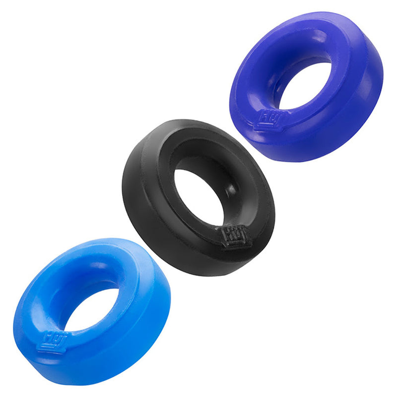Oxballs Hunkyjunk Huj3 C-Ring 3 Pk - Blue / Multi