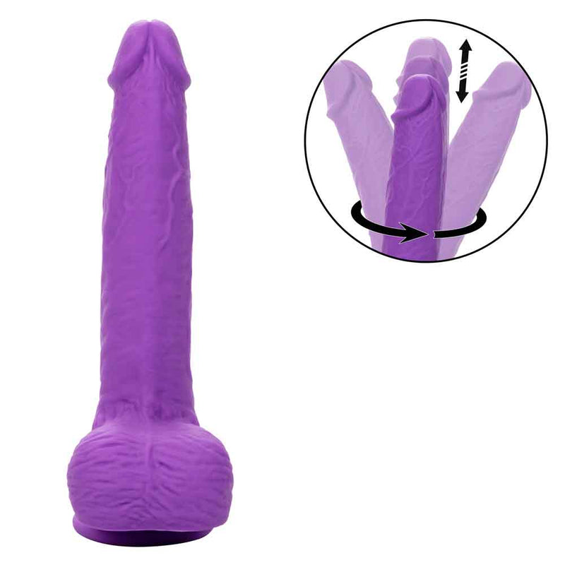 CalExotics Rechargeable Gyrating and Thrusting Silicone Studs - Purple
