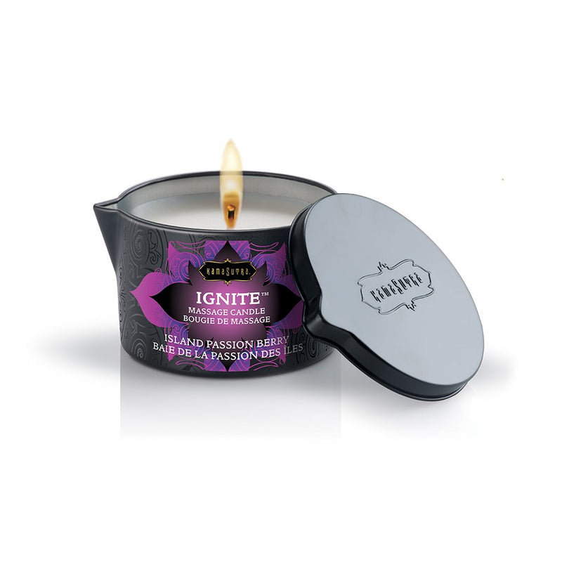Kama Sutra Ignite Massage Candle - Island Passion Berry - 6 Oz.