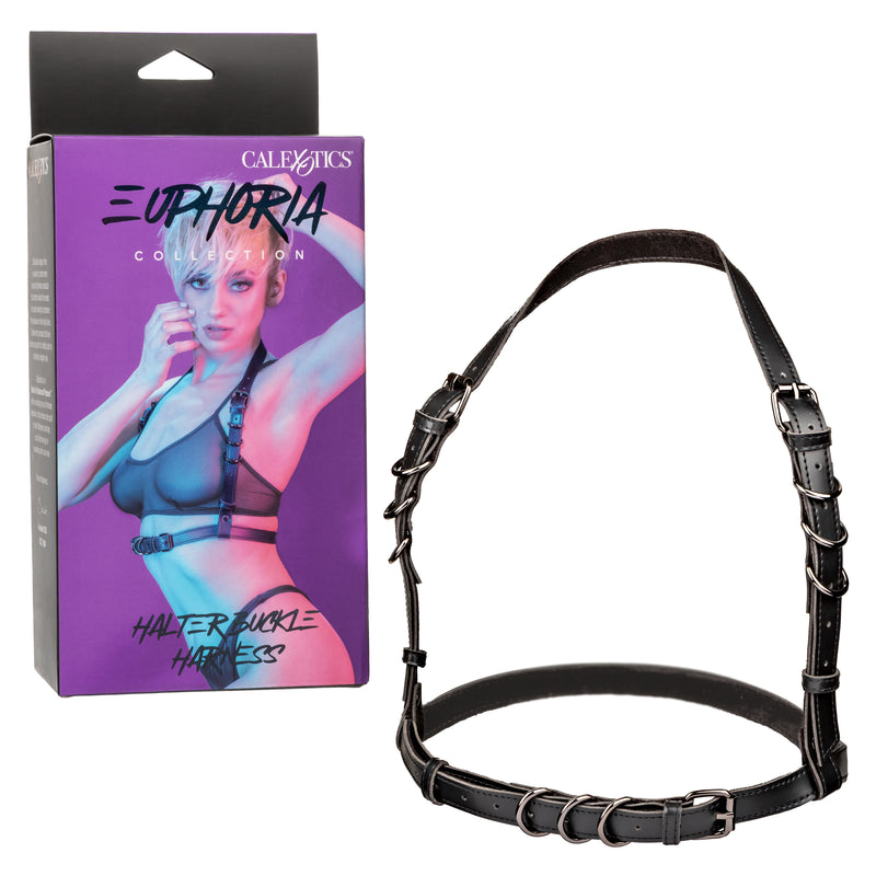 CalExotics Euphoria Collection Halter Buckle Harness - Black