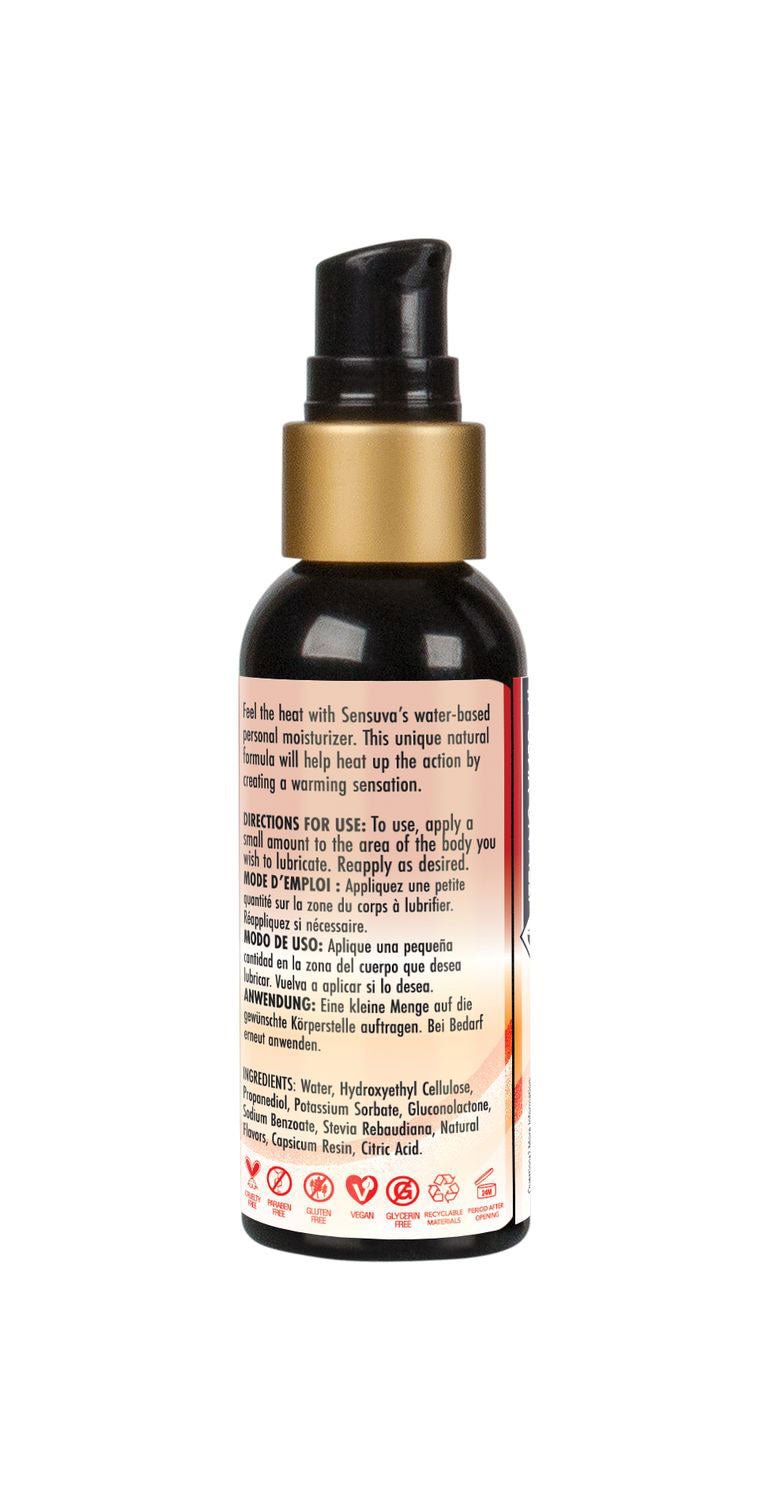 Sensuva Heat Wave Natural Water-Based Warming Lubricant 2oz