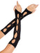 "Sweetheart Striped Keyhole Arm Warmers O/s - Black LA-2046BLKOS"