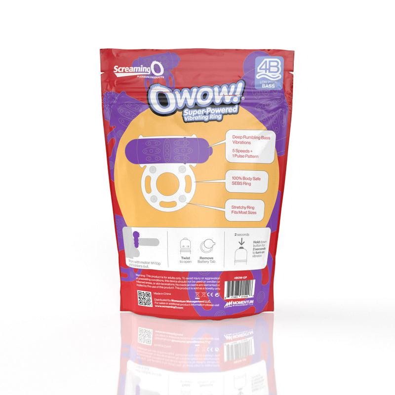 Screaming O Screaming O 4b - Owow Super Powered Vibrating Ring - Grape