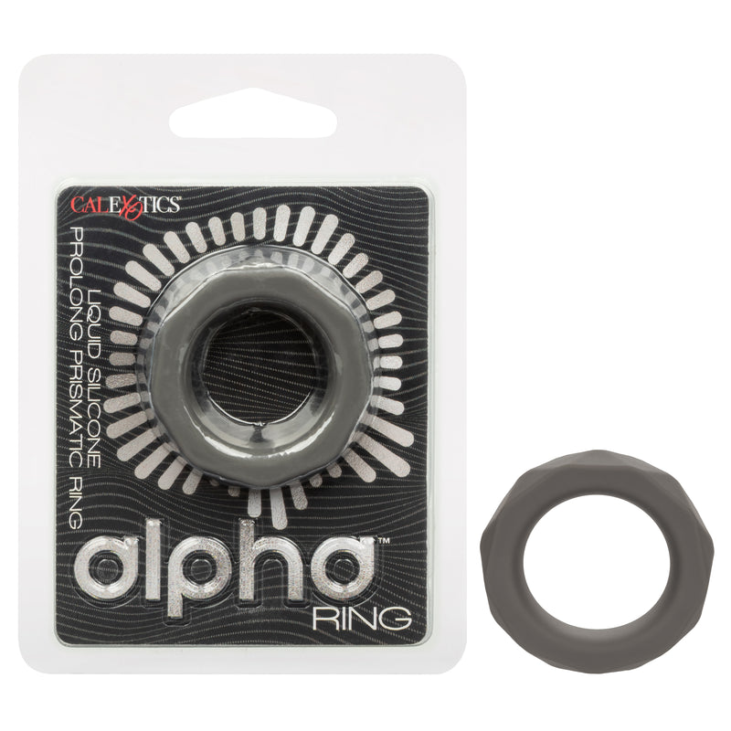 CalExotics Alpha Liquid Silicone Prolong Prismatic Ring - Gray