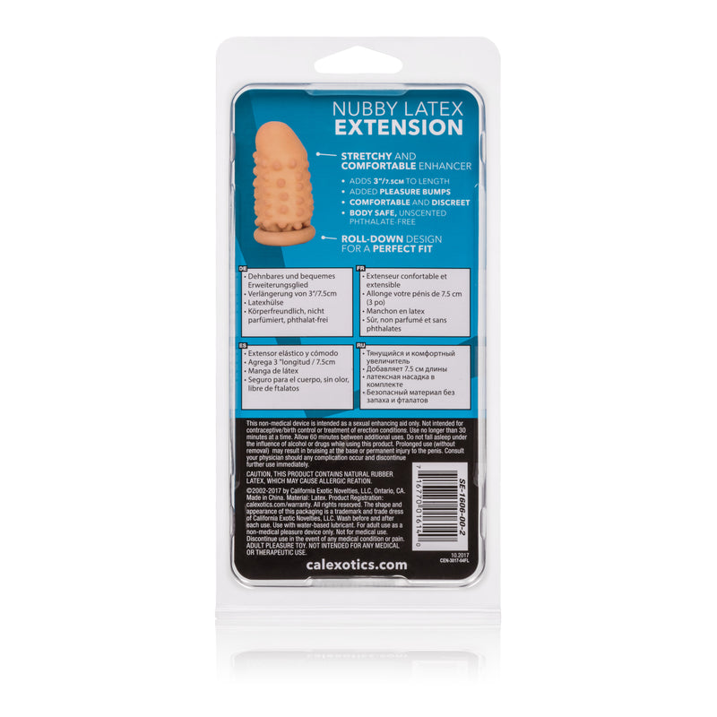 CalExotics 3 Inch Latex Extension - Nubby - Ivory