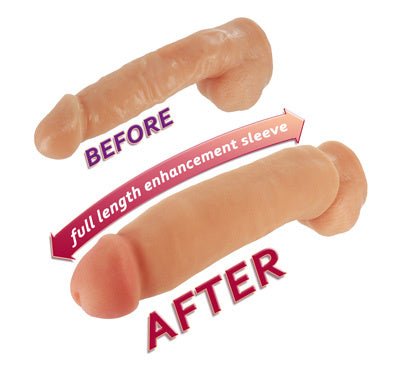 XR Brands Fat Jack Penis Enlarger Sleeve - Bulk Silver Bag