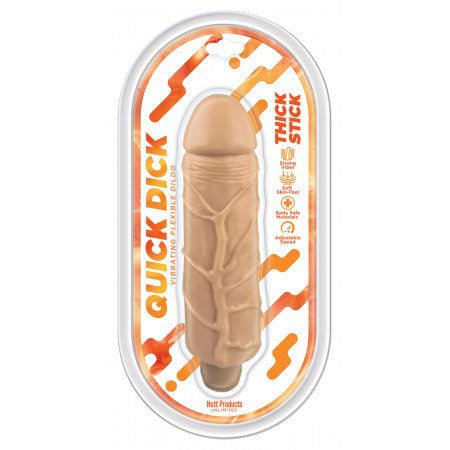 "Thick Stick Quick Dick - Vibrating Flex Dildo - 5 Inch HTP3766"