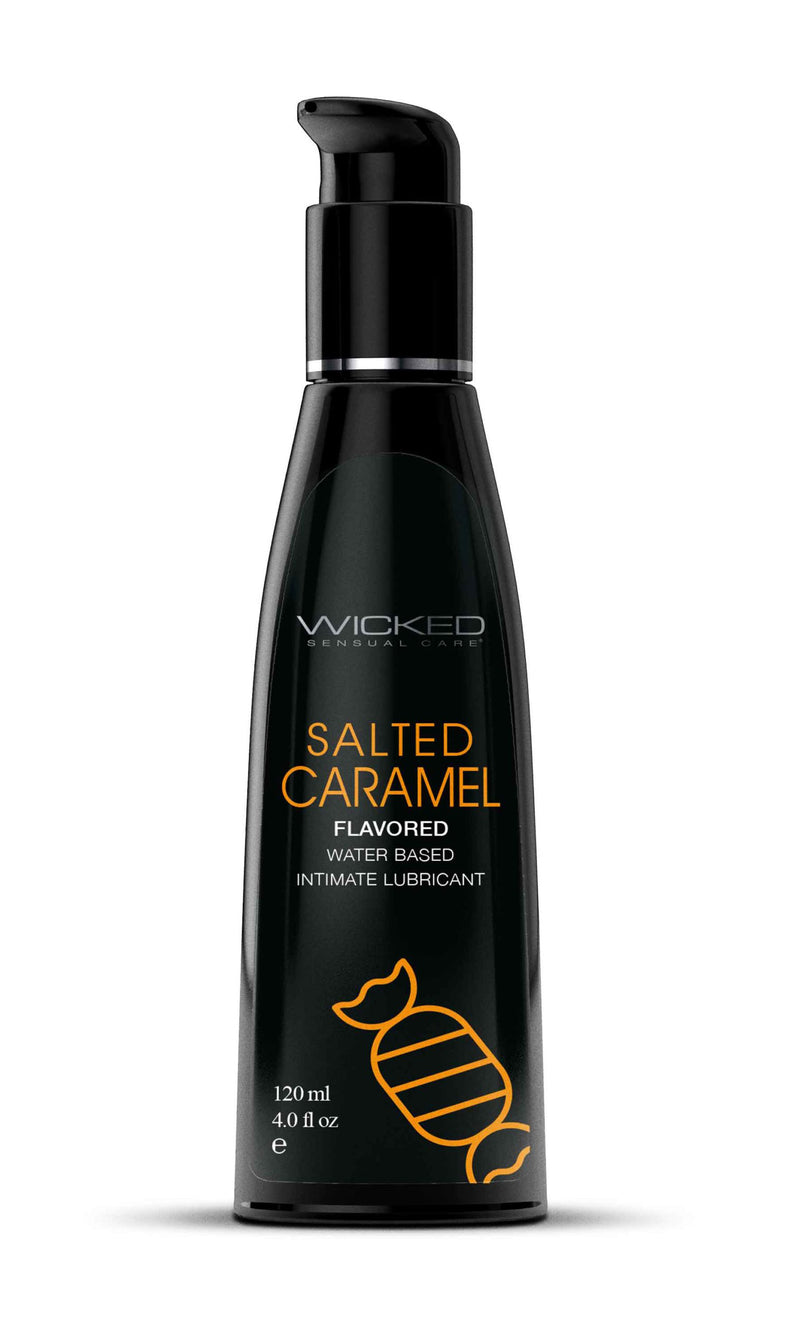 Wicked Sensual Care Aqua Salted Caramel Flavored Water Based Intimate Lubricant - 4 Fl. Oz.