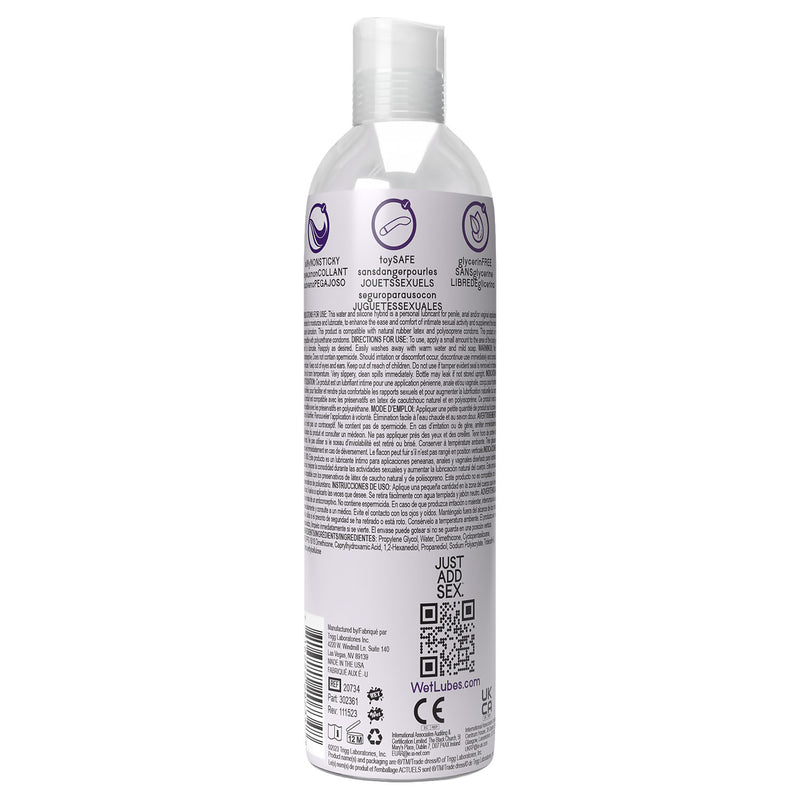 Wet Wet Hybrid Luxury Water/silicone Blend Based Lubricant 4 Oz