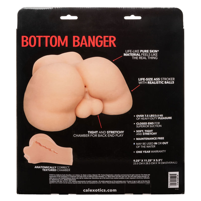 CalExotics Stroke It Bottom Banger - Ivory - Stroker Masturbator - Realistic Body Part Stroker
