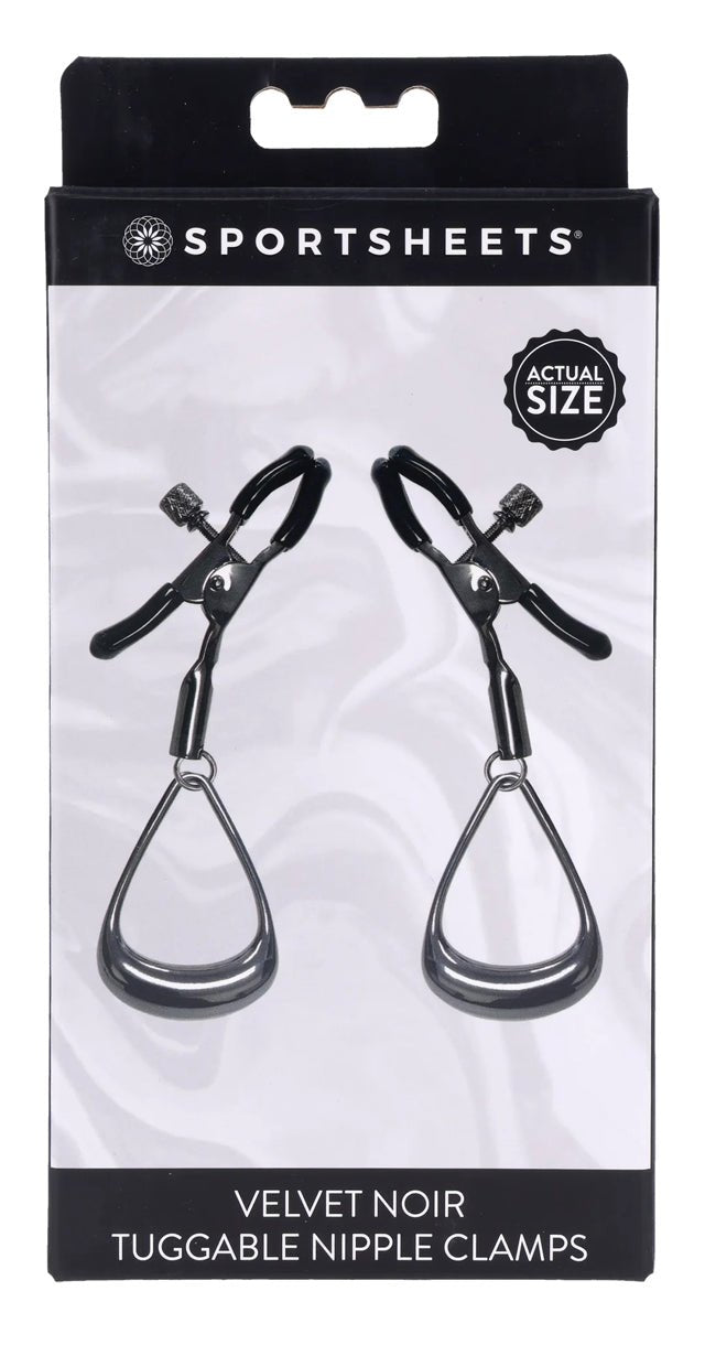 Sportsheets Velvet Noir Tuggable Nipple Clamps