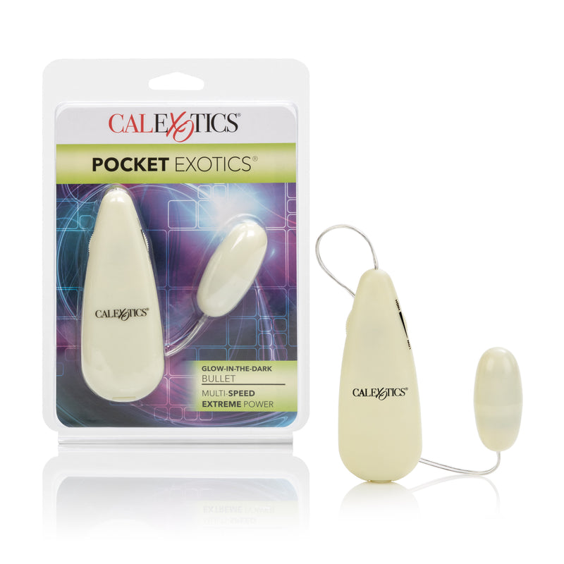 CalExotics Glow-in-the-Dark Pocket Exotics Vibrating Glowing Bullet