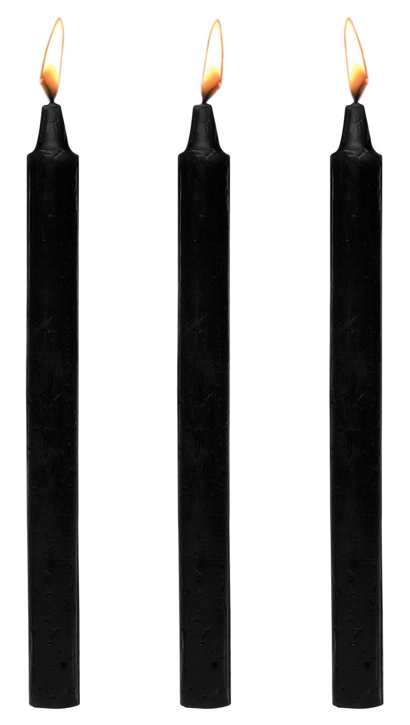 XR Brands Fetish Drip Candles 3pk - Black