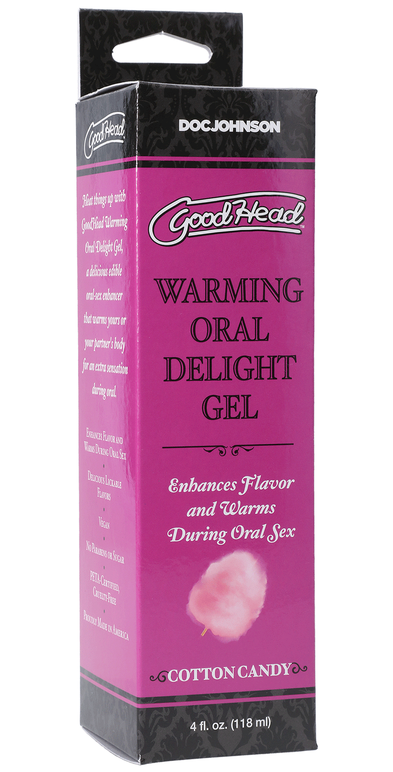 Doc Johnson Goodhead - Warming Oral Delight Gel - Cotton Candy - 4 Fl. Oz.