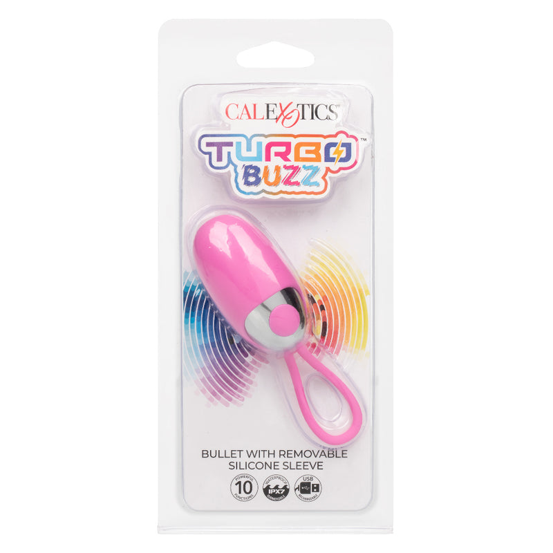 CalExotics Turbo Buzz Bullet With Removable Silicone Sleeve - Pink