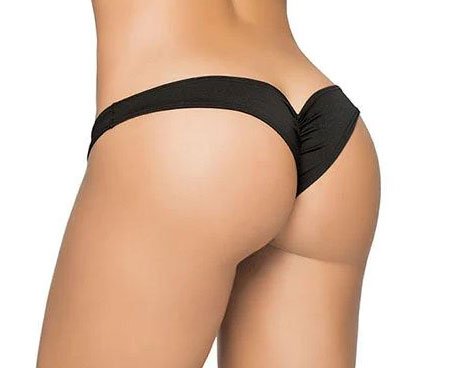 Mapale Flattering Mini Srunchy Panty - Small/medium - Black