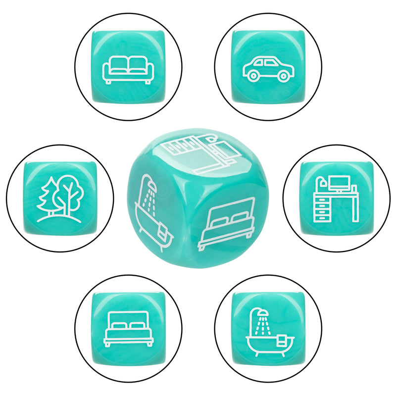 CalExotics Naughty Bits Roll With It Icon - Based Sex Dice Game