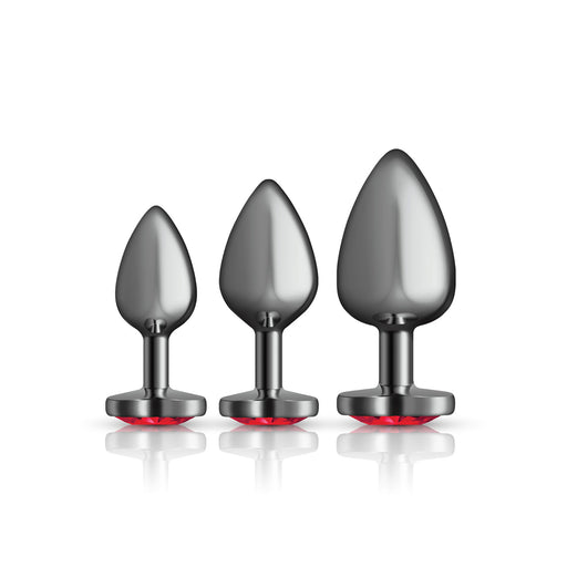 "Red Heart Gem Anal Trainer Kit - Gunmetal VB-CC9152"