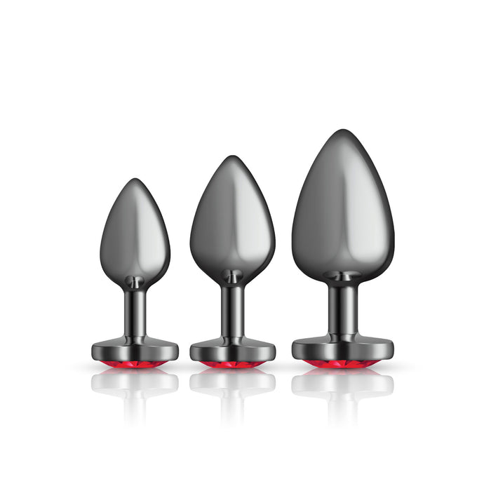"Red Heart Gem Anal Trainer Kit - Gunmetal VB-CC9152"