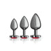 "Red Heart Gem Anal Trainer Kit - Gunmetal VB-CC9152"