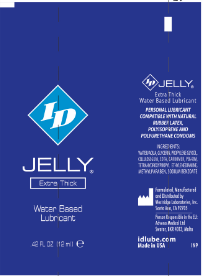 I.D. Lubricants ID Jelly Extra Thick Water-Based Lubricant - 12ml Tubes - 72 Pieces Jar