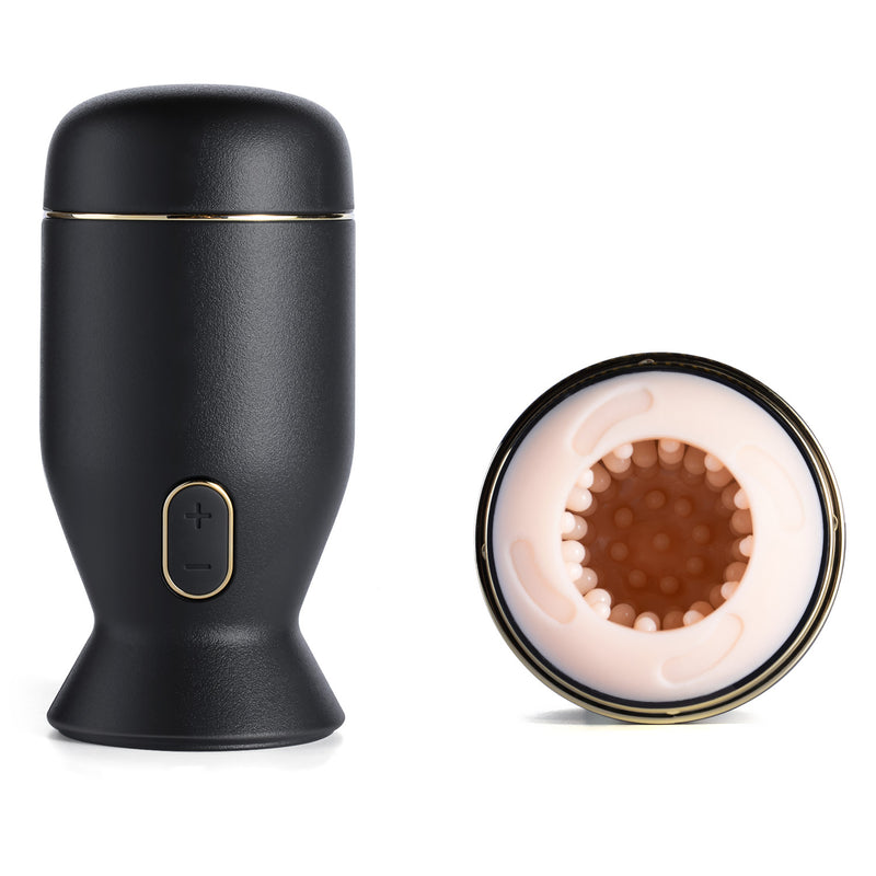 Honey Play Box Priti - Automatic Rotating Penis Stimulator - Black - Automatic Stroker Masturbator - Canister Masturbation Cup