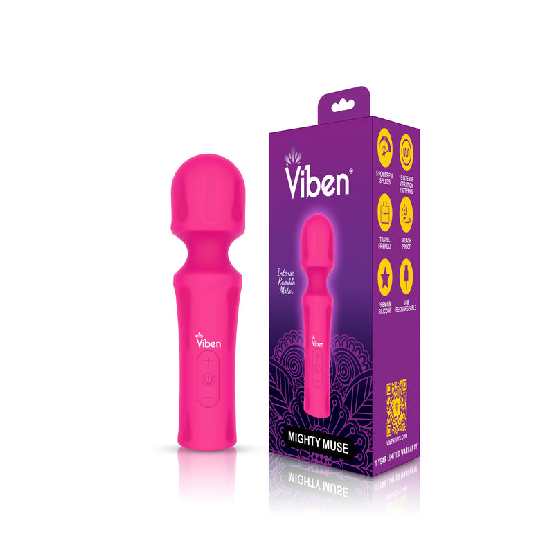 Viben Mighty Muse Mini Massager - Hot Pink