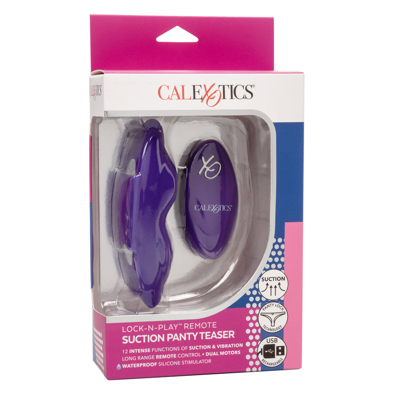 CalExotics Lock-N-Play Remote Suction Panty Teaser - Purple