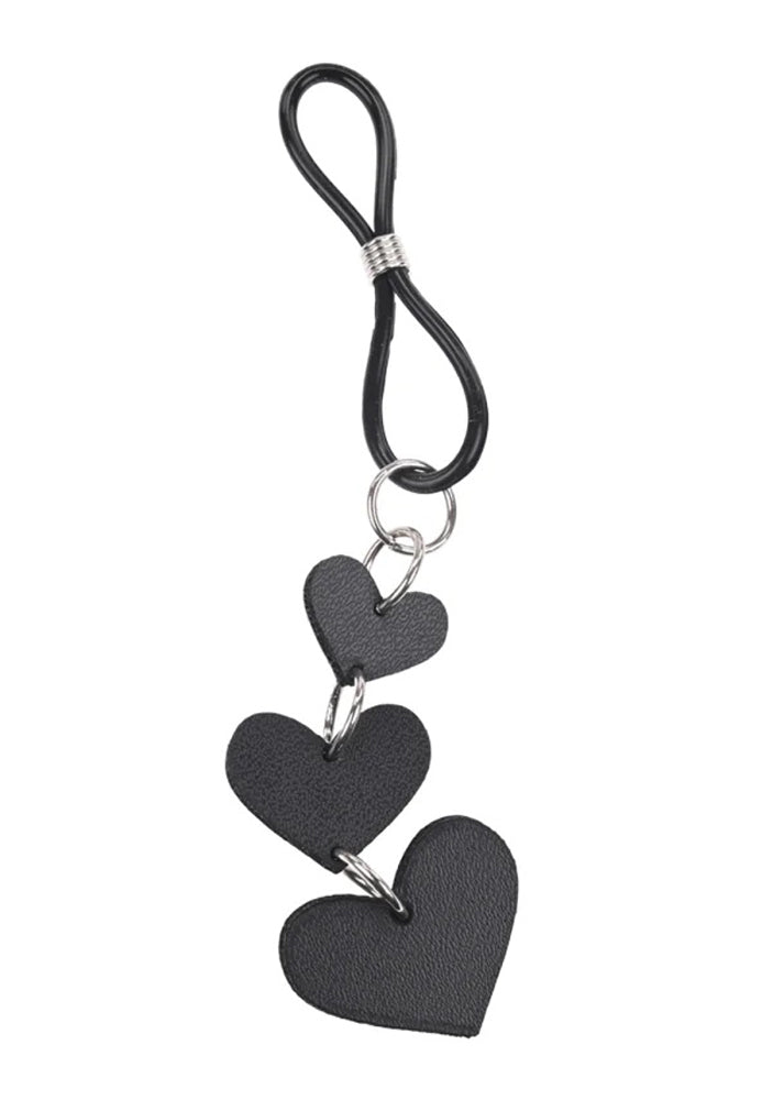 Sportsheets Heart Nipple Ties - Black