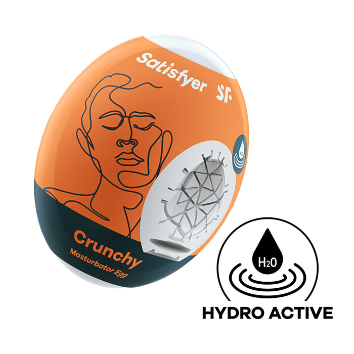 Satisfyer 3 Piece Set Masturbator Egg - Crunchy - Orange - Stroker Masturbator - Mini Stroker