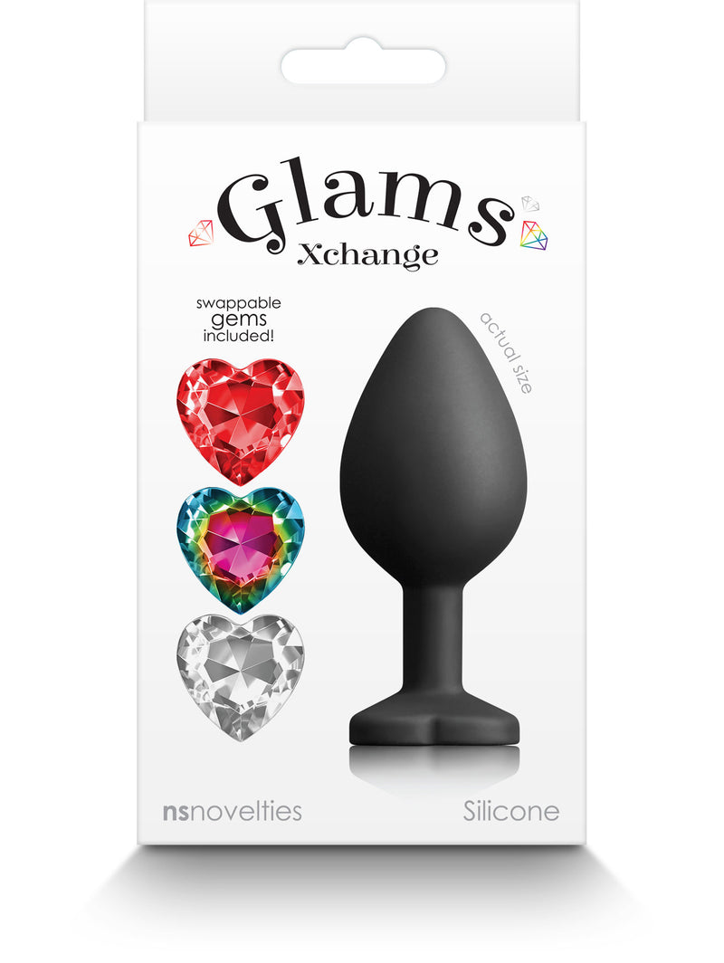 nsnovelties Glams Xchange Heart - Medium - Black